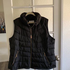 Calvin Klein Black Puffy Vest, Size 2X